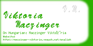 viktoria maczinger business card